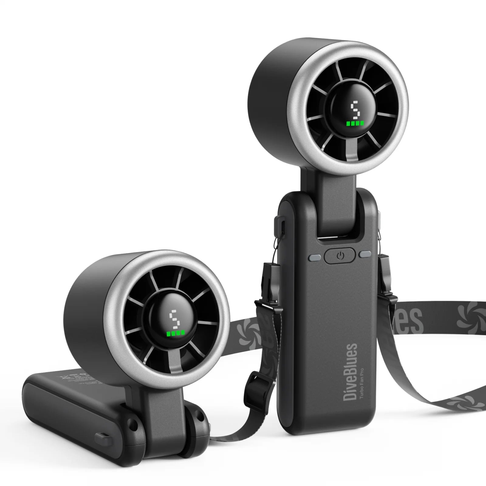 Diveblues Portable 3 IN 1 Handheld Turbo Fan - Grey