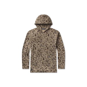 Baldwyn Active Hoodie - Retro Camo - Dark Brown