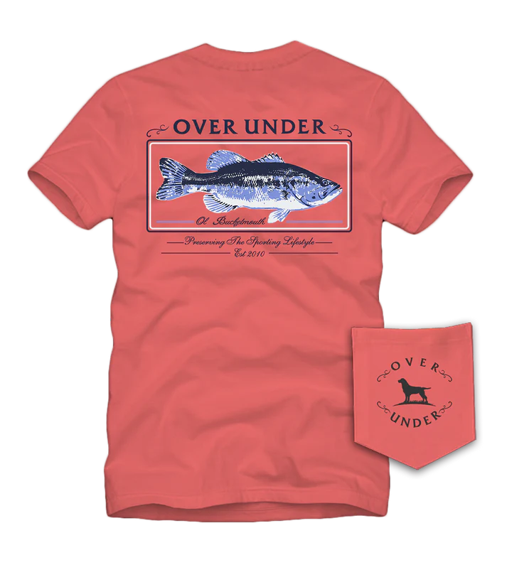 Bucketmouth Tee- Coral