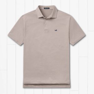 Biloxi Heather Performance Polo - Burnt Taupe