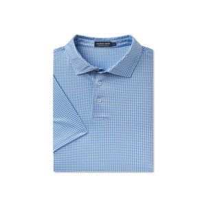 Walker Performance Polo - Slate & Mint Gingham