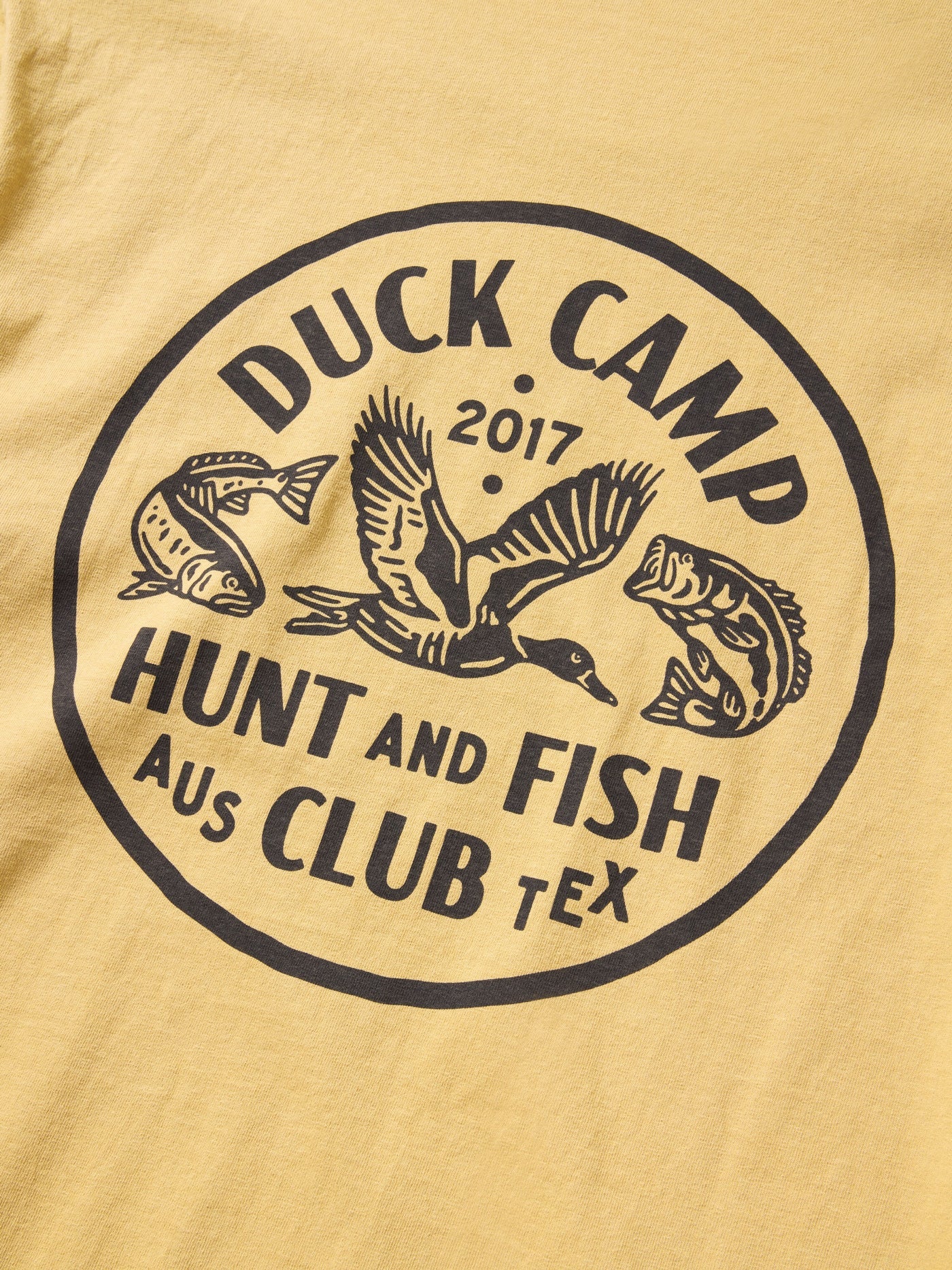 Hunt and Fish Club T-Shirt - Mustard - Image 4