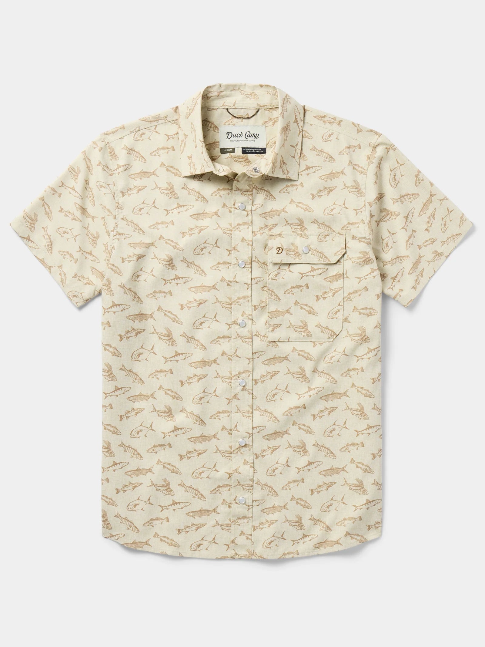 M's Brrr® Performance Shirt Short Sleeve - Sand Dollar Coastal Frenzy