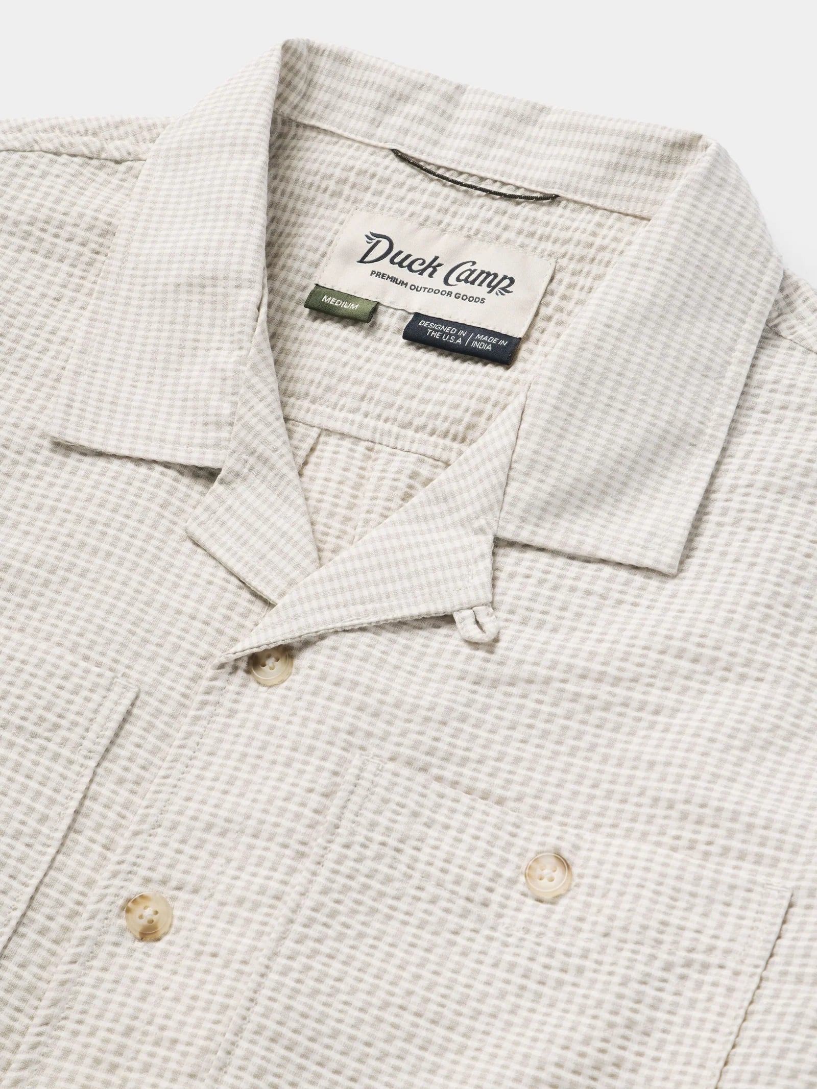 M's Coastal Seersucker Shirt Short Sleeve - Birch - Image 2