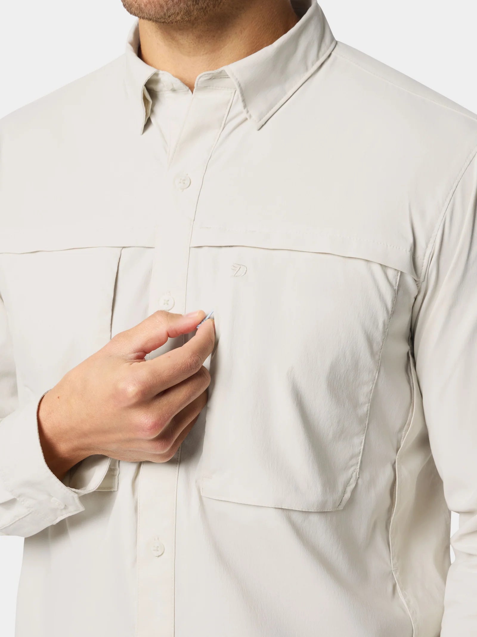 M's Lightweight Fishing Shirt Long Sleeve - Birch - Image 5