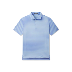 Bermuda Performance Polo - Grayton Stripe - French Blue & Mint