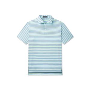 Bermuda Performance Polo - Grayton Stripe - Lilac Lime & Teal