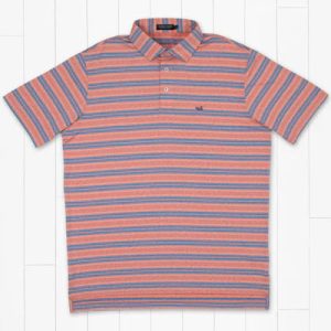 Havana Performance Polo - Coral/French Blue