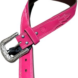 Ariat Casnova Western Boot Stitch Ladies Belt - Hot Pink