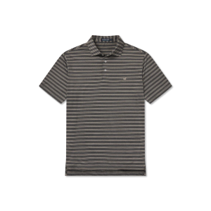 Maybourne Featherlight Stripe Polo - Charcoal & Midnight Gray