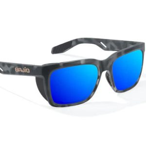 Palehorse Black Tort Matte with Blue Mirror Glass Lenses