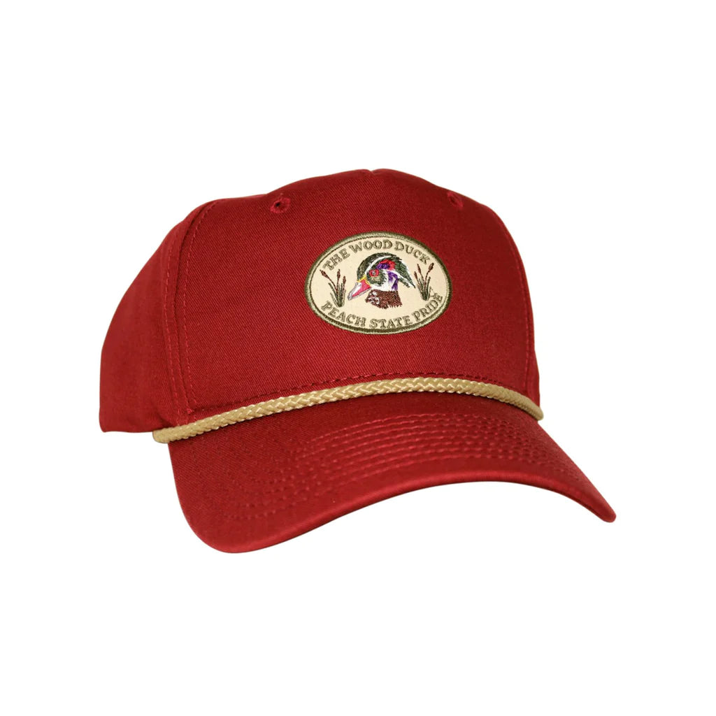 Wood Duck 5-Panel Hat - Burgundy