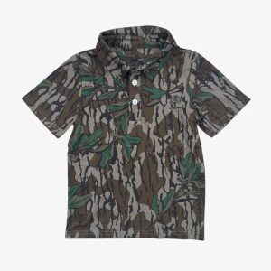 Youth CoolShade™ Scottie Polo UPF 50+ - Mossy Oak® Greenleaf
