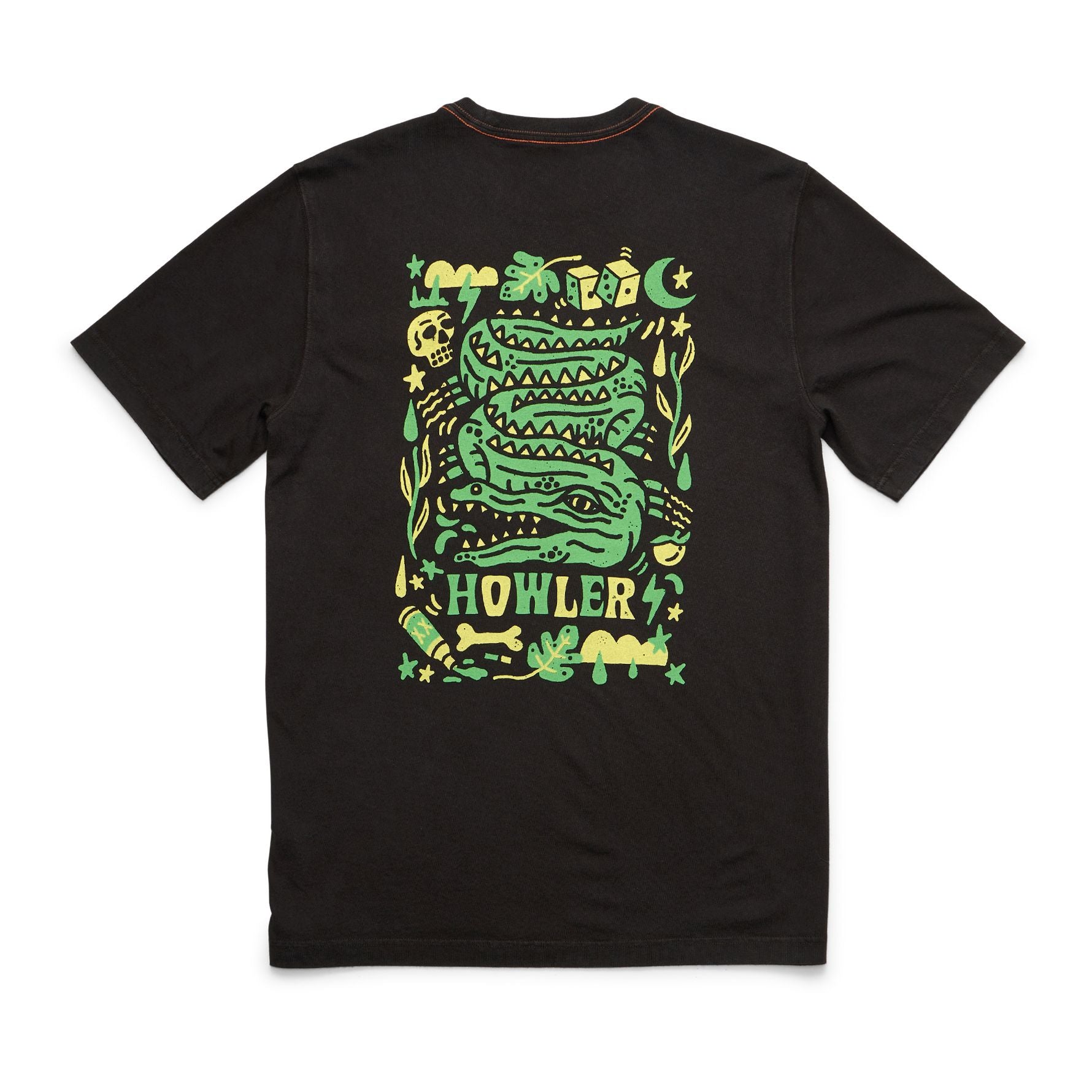 Slithering Gators Pocket T-Shirt - Black