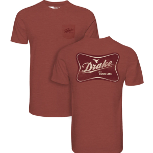 The Drake Life Short Sleeve Tee - Barn Red Light Heather