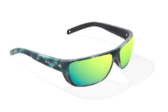 Rigolets Light Blue Water Matte with Green Mirror Glass Lenses