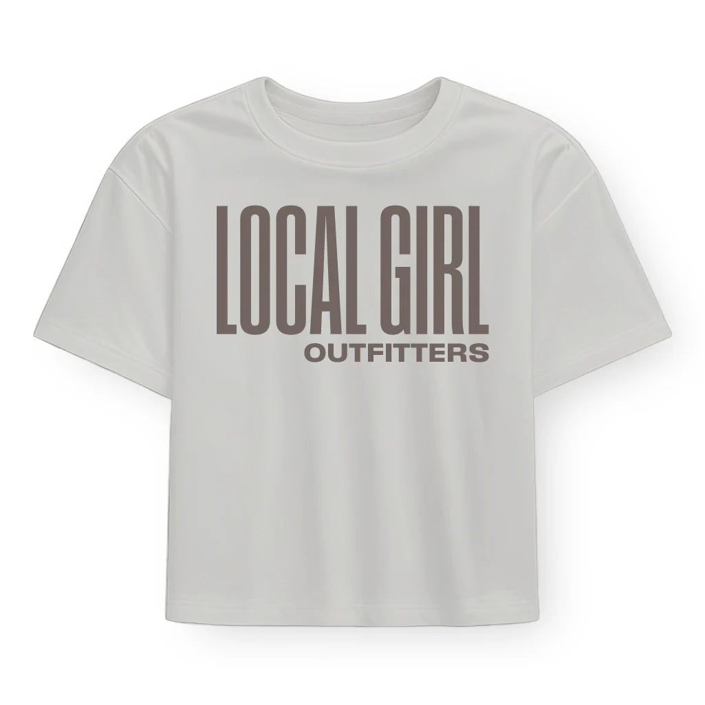 LG Graphic Cropped Tee - Silver