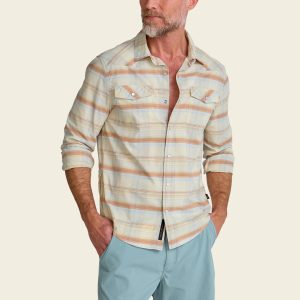 H Bar B Tech Longsleeve - Cameron Plaid - Cream