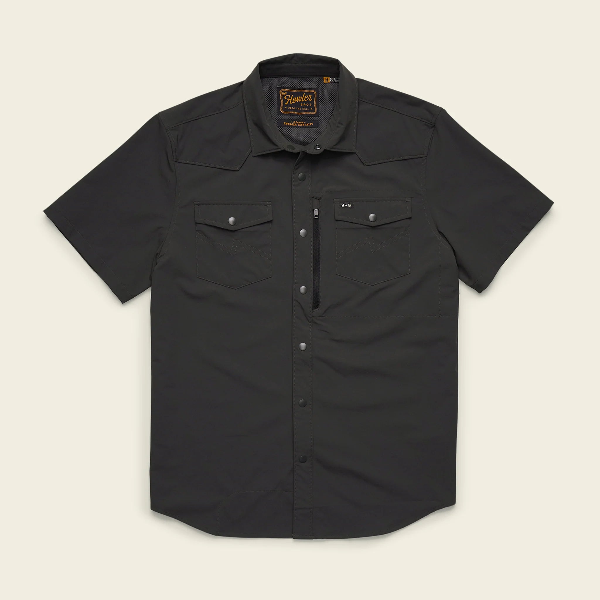 Emerger Tech SS Button Up Shirt - Antique Black