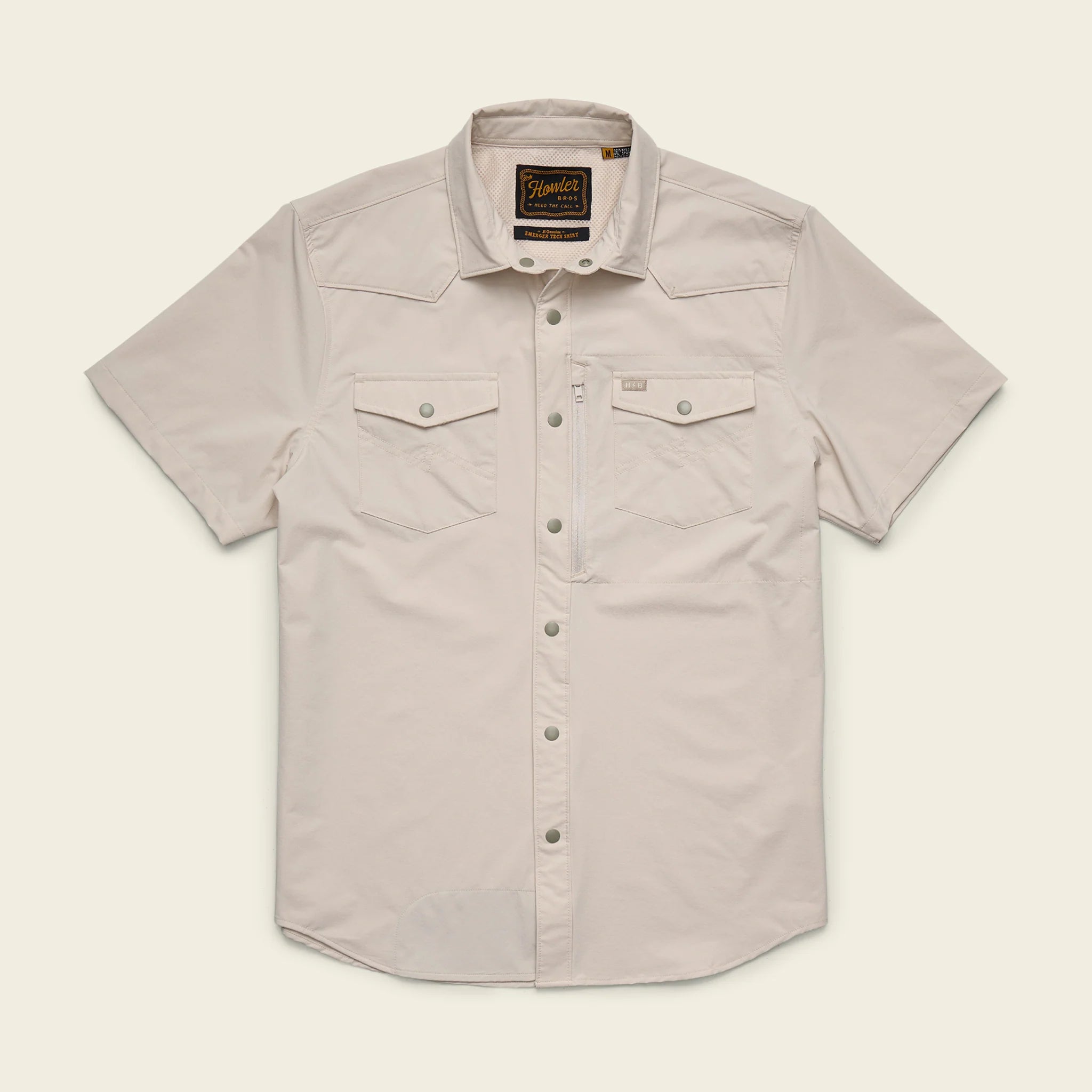 Emerger Tech SS Button Up Shirt - Chalk