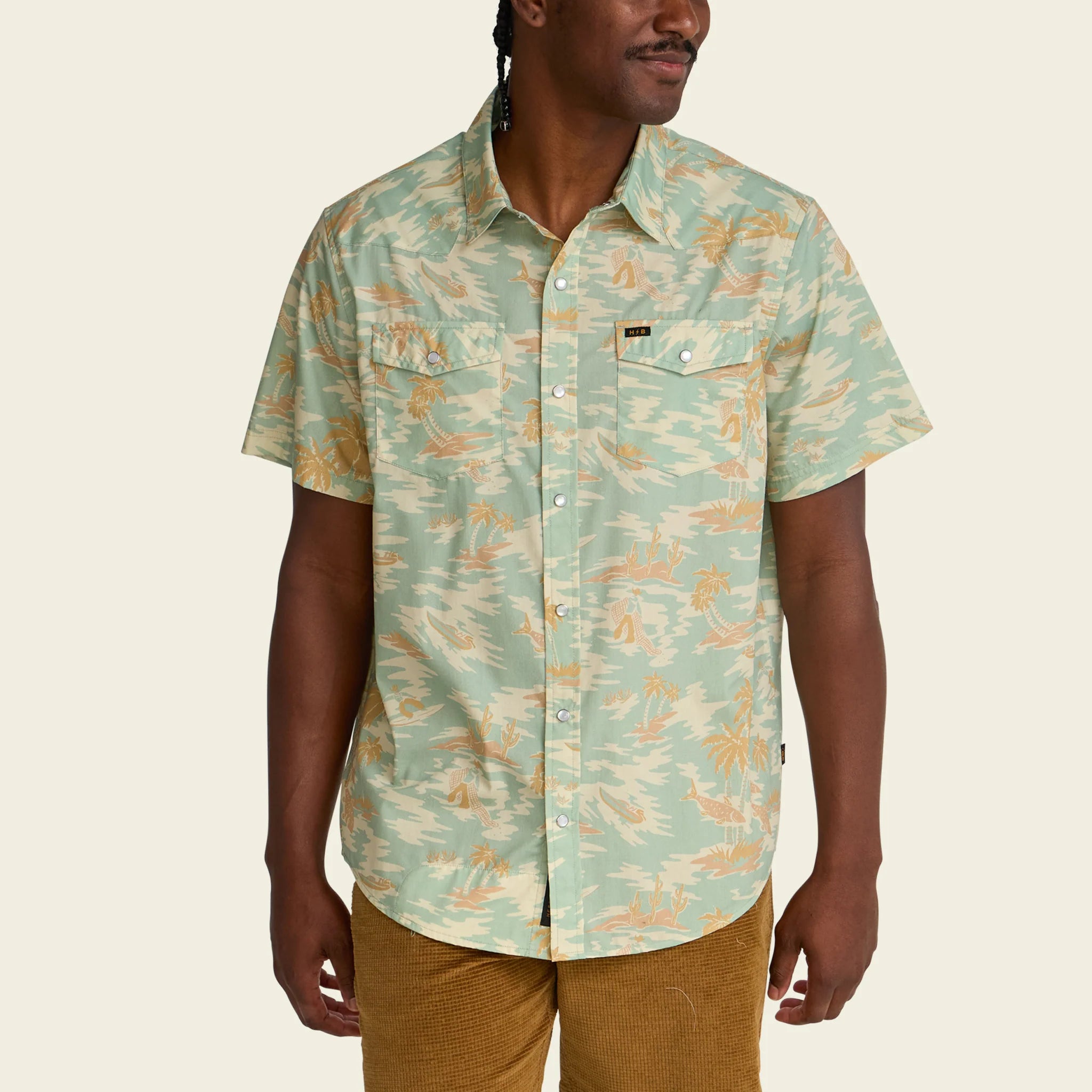 H Bar B Snapshirt - Dreamland - Seafoam - Image 4