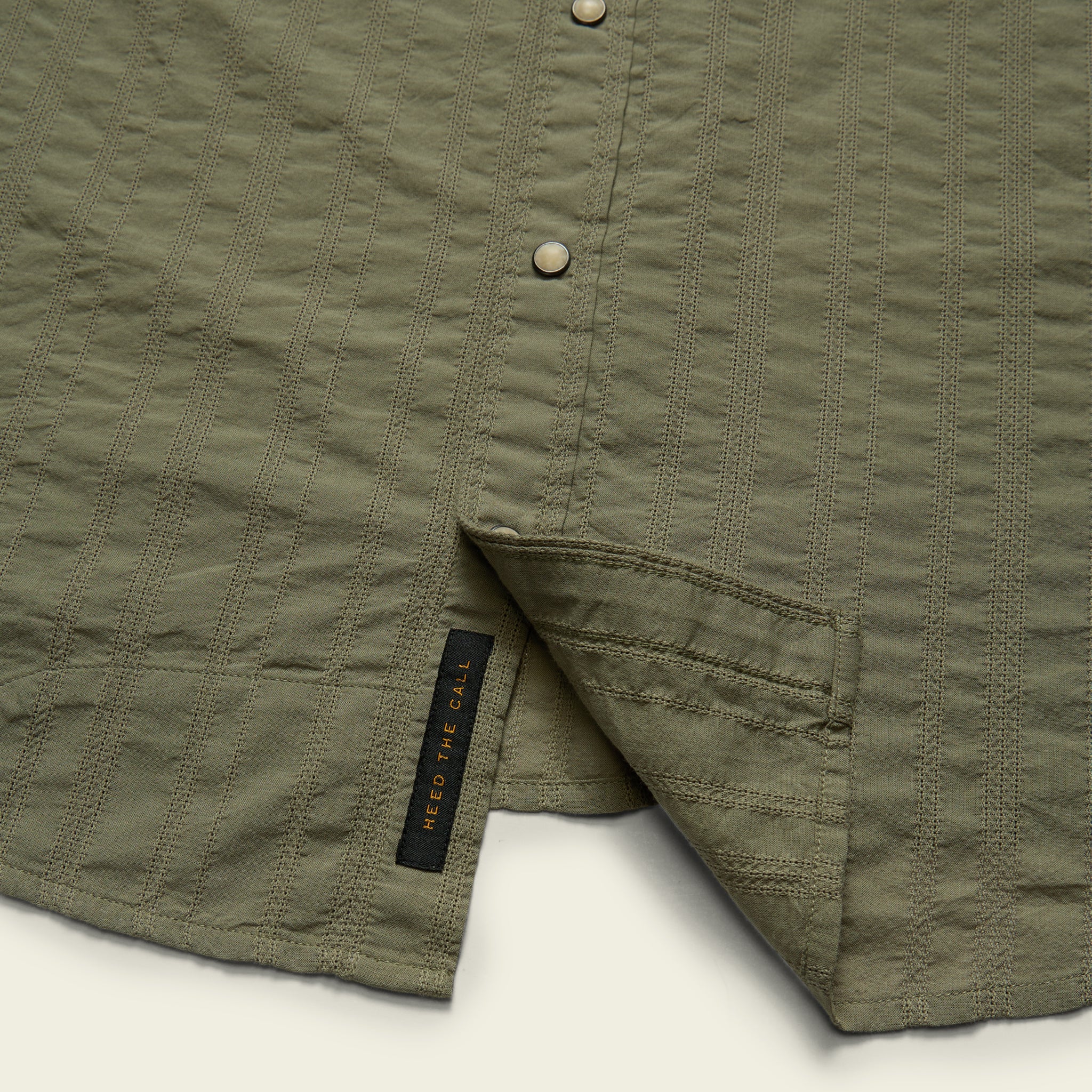 H Bar B Snapshirt - Eyelet Stripe - Cadet - Image 4