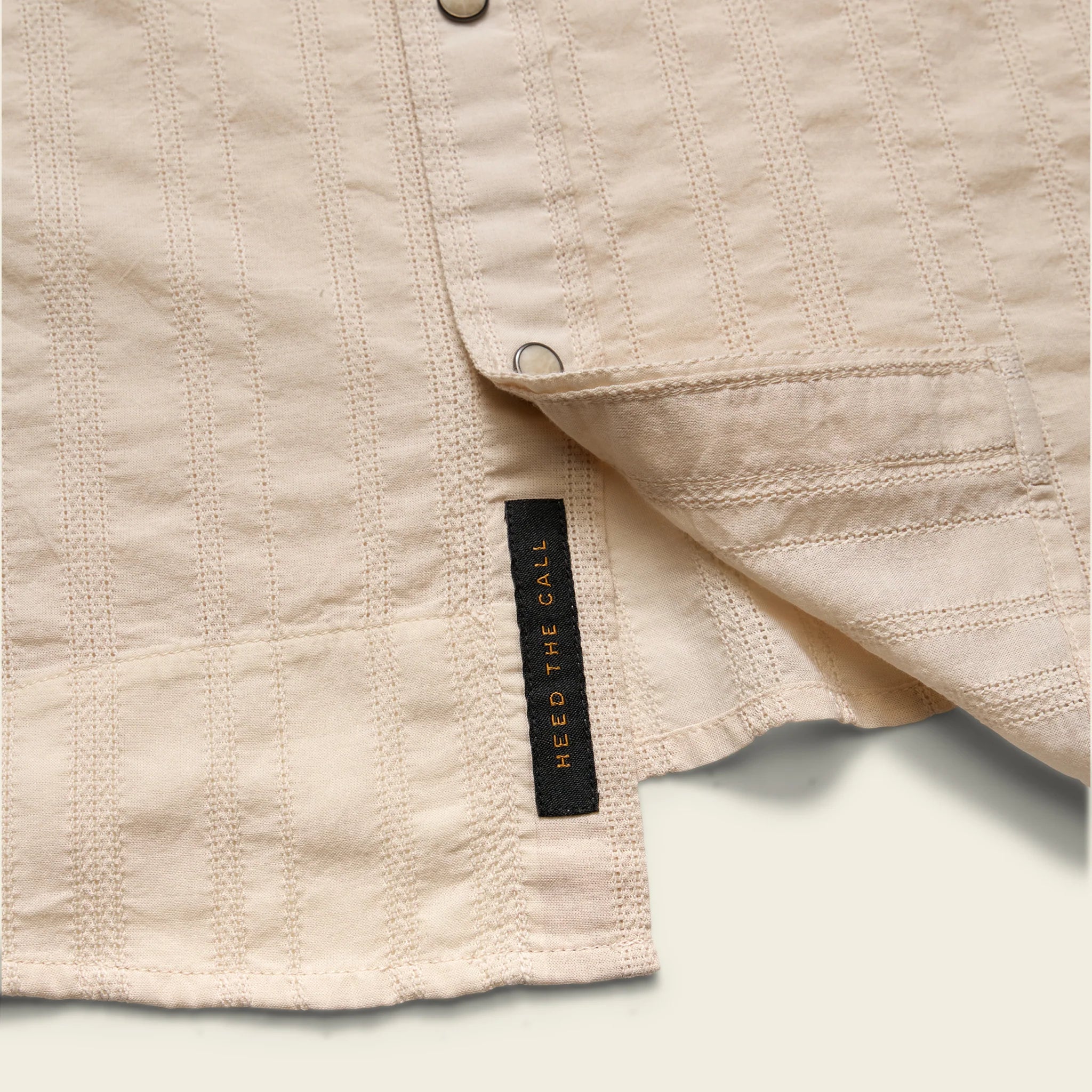 H Bar B Snapshirt - Eyelet Stripe - Off White - Image 4
