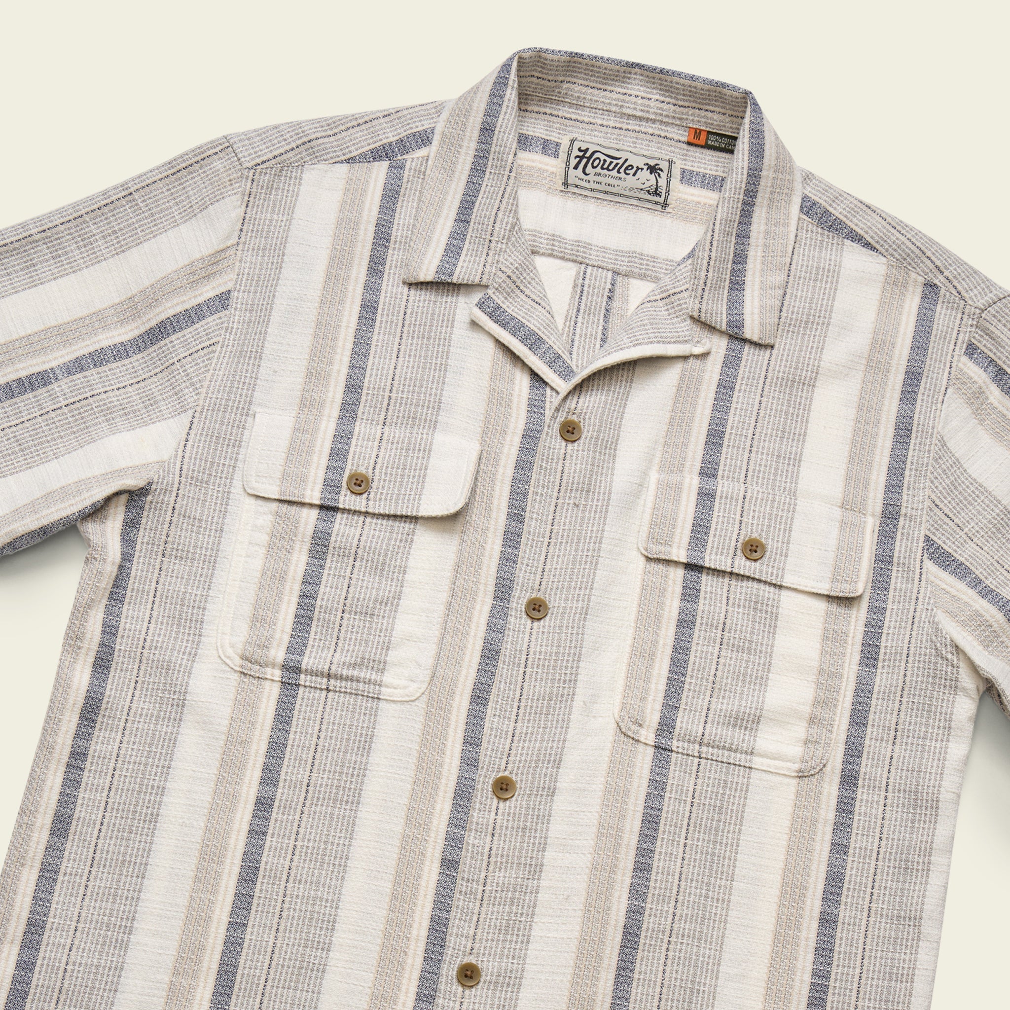 Shores Club Shirt - Old Bill Stripe - Limestone - Image 2