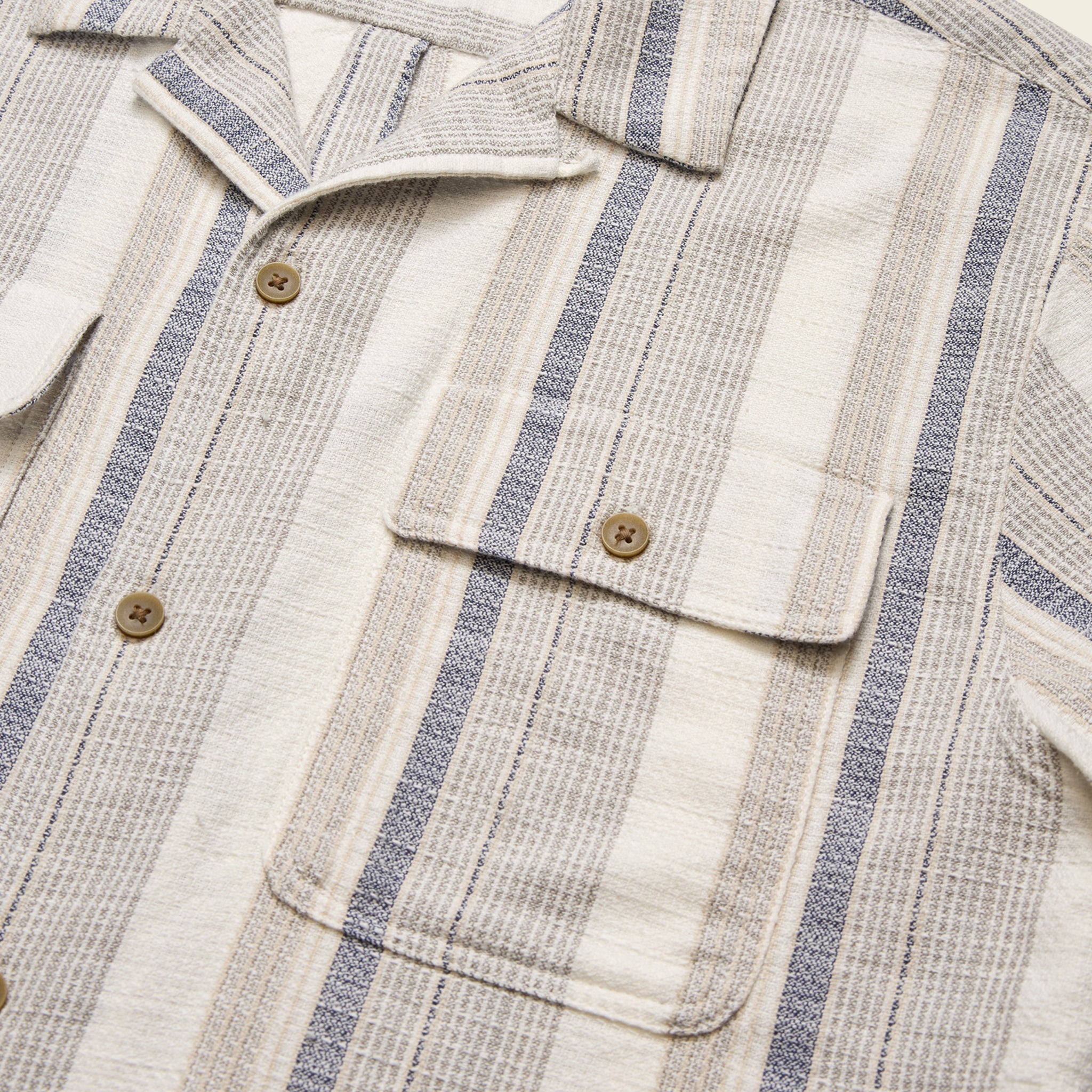 Shores Club Shirt - Old Bill Stripe - Limestone - Image 4