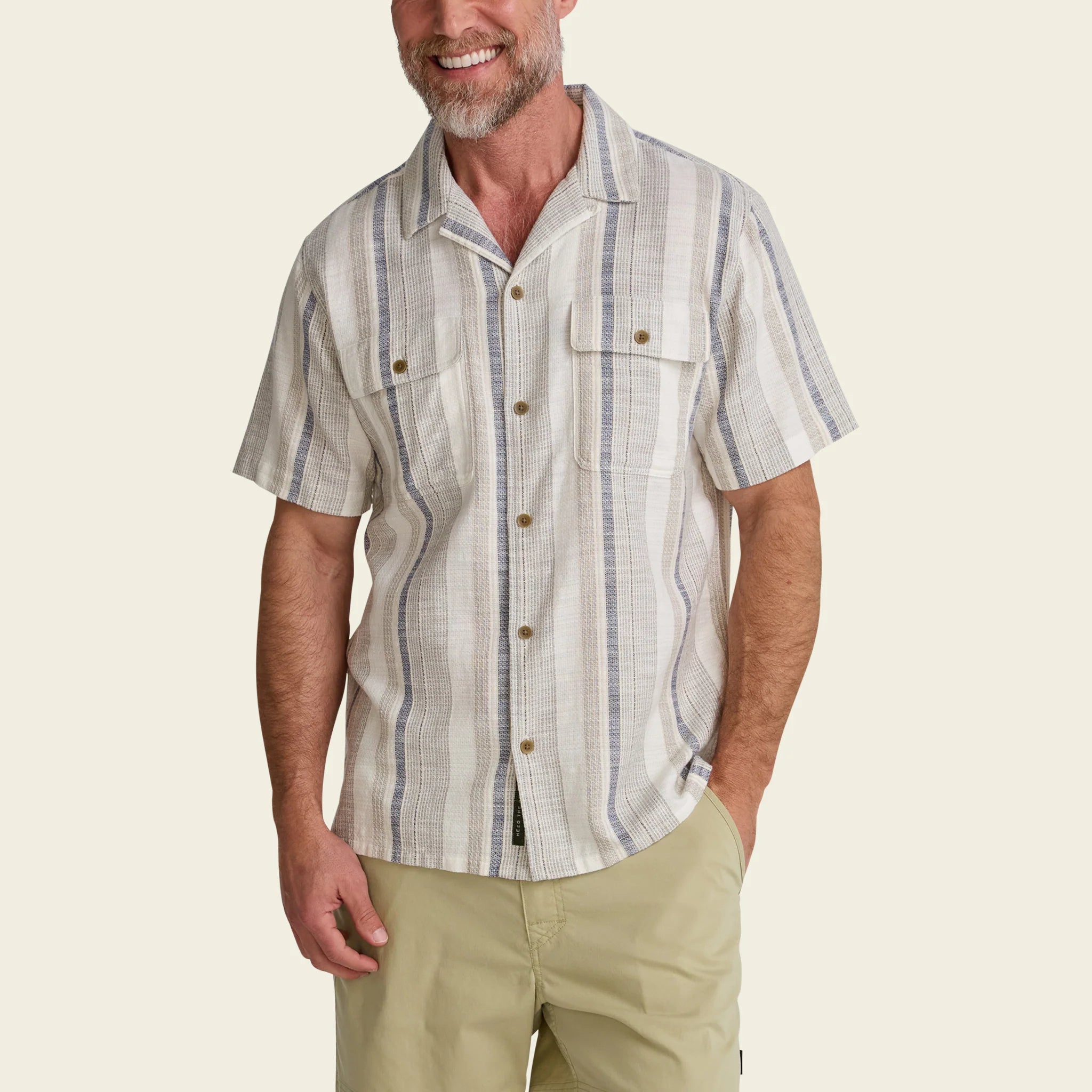 Shores Club Shirt - Old Bill Stripe - Limestone - Image 8