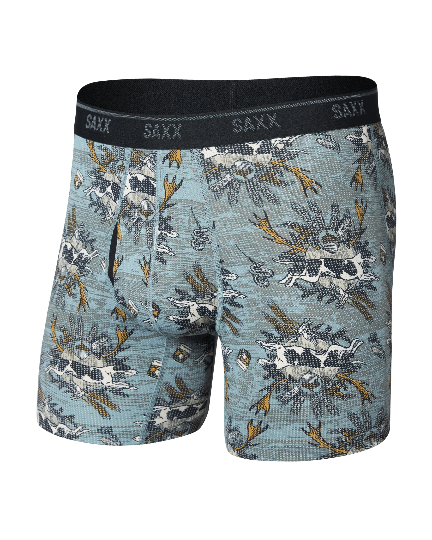 Quest Quick-Dry Mesh Performance Boxer Brief 6" - Hunting Pine