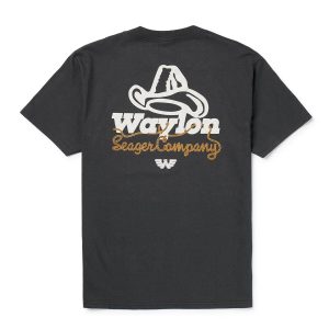 Seager x Waylon Jennings Lasso Lash Premium Tee - Pigment Black