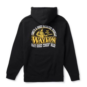 Seager x Waylon Jennings Good Hearted Woman Hoodie - Black