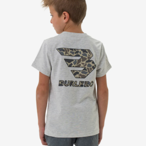 Youth SS Tee - Flying B Logo - Heather Ash Grey