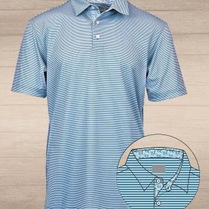 Andy Stripe Dogs Performance Polo - Blue