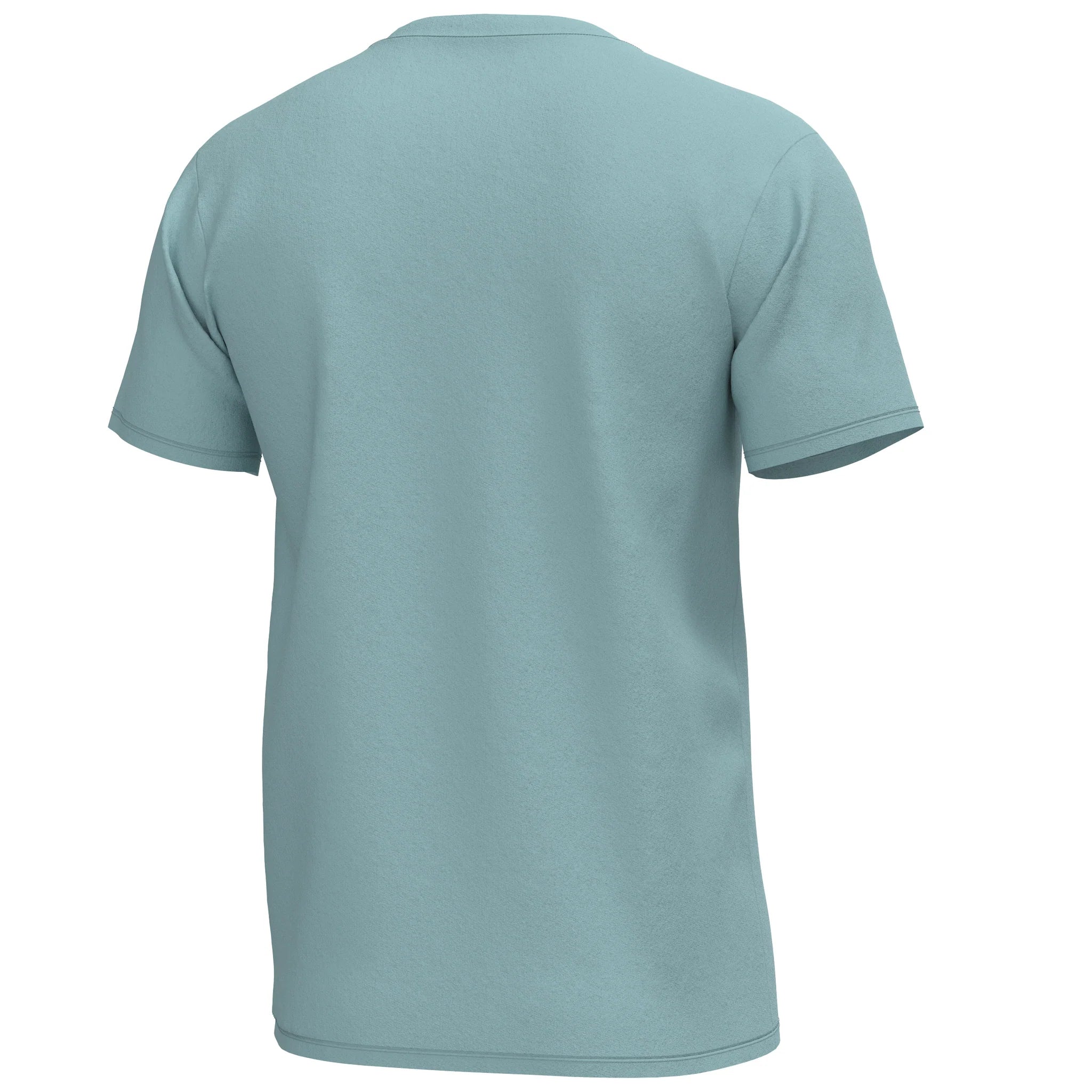 Youth S/S Heather Blend Crew - Dark Mint/Mint Blue Dog & Moon Camo - Image 2