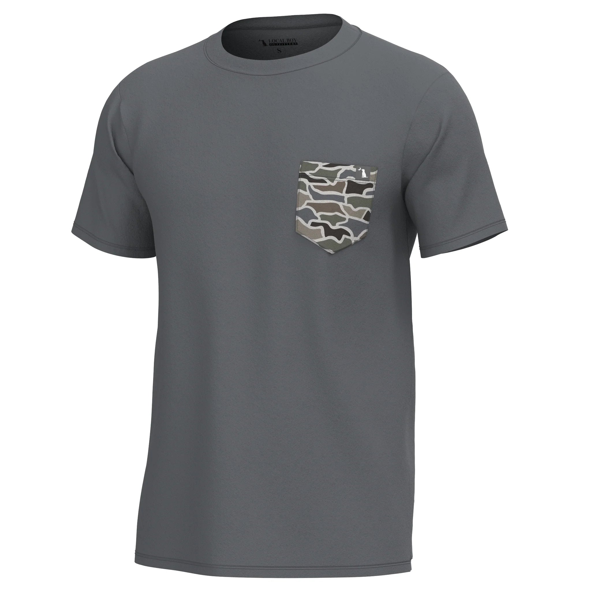 S/S Heather Blend Crew - Graphite & Cool Oak LCF