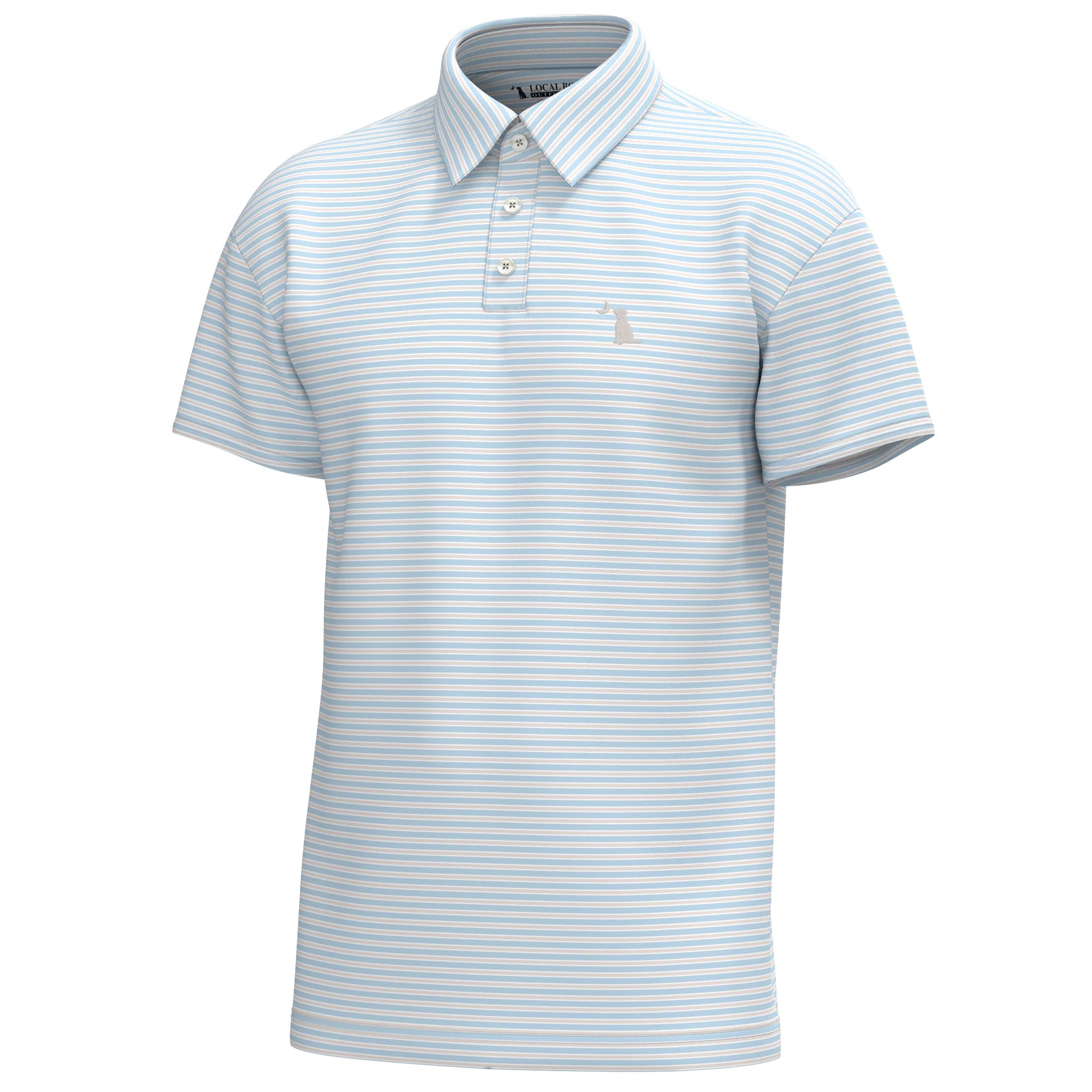 Surfside Polo - Ice Blue & Light Sand
