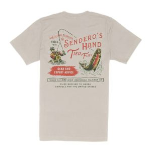 Hand Ties Flies T-shirt- Gray