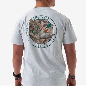 SS Tee - Camo Mallard Duck - Heather Ash Grey