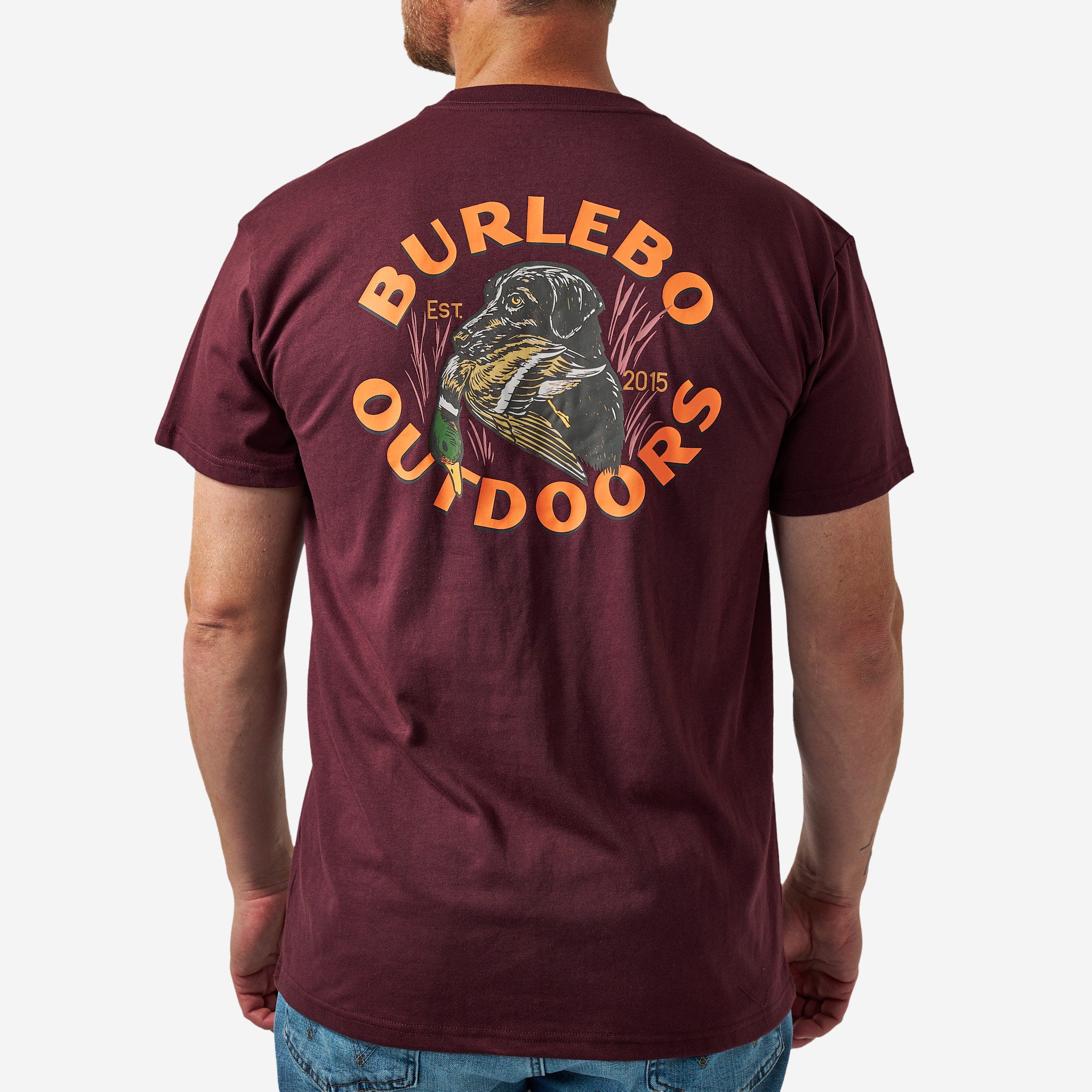 Short Sleeve Tee - Duck Down - Maroon