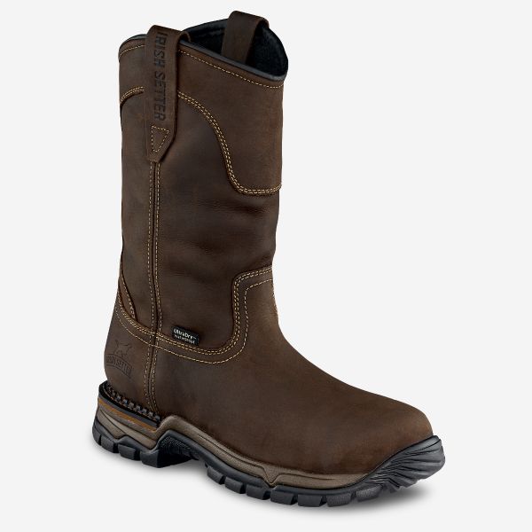 Irish Setter Two Harbors Men's 11" Waterproof Leather Safety Toe Pull-On Boot