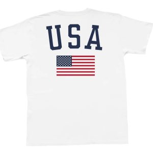 USA Flag Tee - White