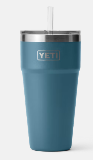 Rambler 26oz Stackable Straw Cup - Nordic Blue