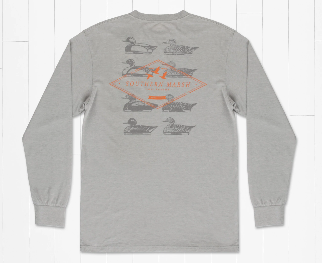 LS SEAWASH™ Tee - Decoy Stamp Light Gray