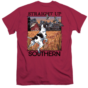 Youth Pointer and Birds - Garnet Red