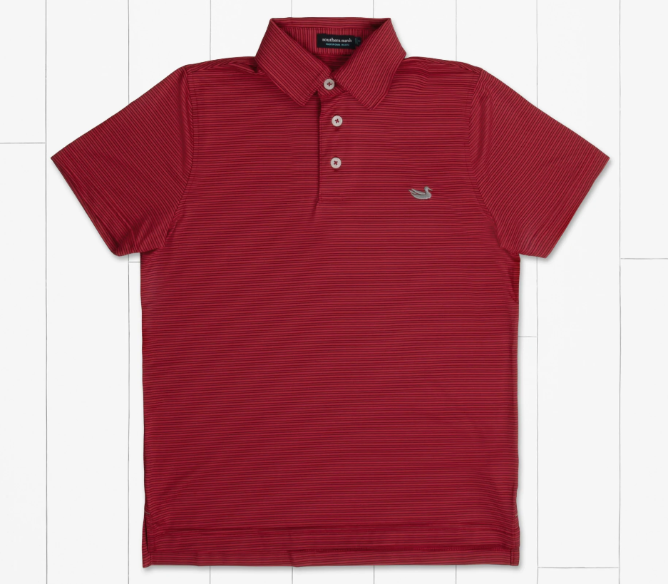 Youth Bermuda Performance Polo Crimson/Maroon