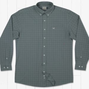 Oak Grove Washed Gingham Dress Shirt - Slate/Midnight Gray