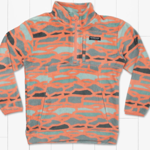 Youth Ogden Gorge Fleece Pullover - Peach/Mint
