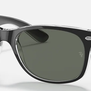 New Wayfarer Black On Transparent w/ Polarized Green